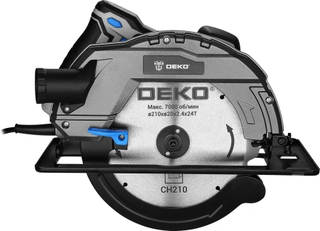 Циркулярная пила (дисковая) Deko CSDK-2500 PRO 2500Вт (ручная) D диска.:210мм (085-1153)