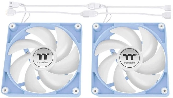 Вентилятор для корпуса Thermaltake CT140 Sync Hydrangea ARGB 140х140x25 голубой 4-pin 30.5дБ (упак.:2шт) (CL-F203-PL14BU-A) Ret