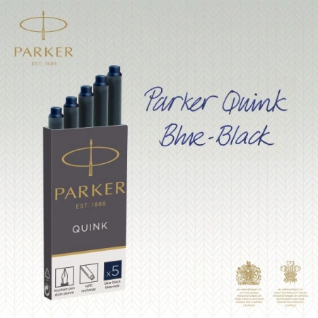 Картридж Parker Quink Z11 (CW1950385) черный/синие чернила для ручек перьевых (5шт)