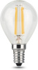 Лампа филам. Gauss Filament 9Вт цок.:E14 шар 220B 2700K св.свеч.бел.теп. (упак.:10шт) (105801109)