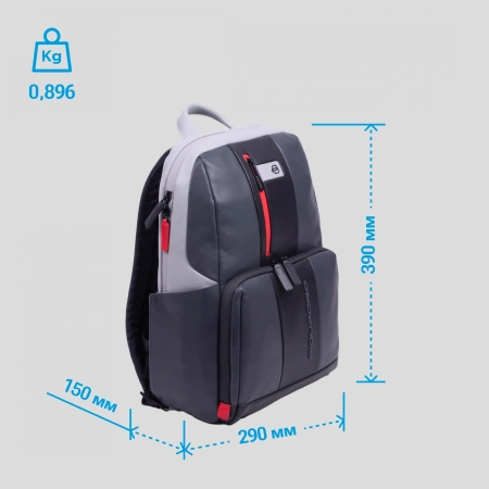 Рюкзак Piquadro Urban CA3214UB00/GRN серый/черный кожа