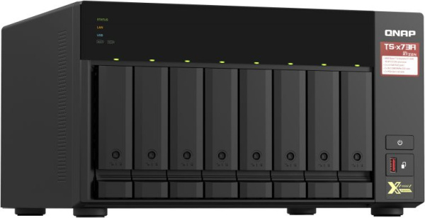 Сетевое хранилище NAS Qnap TS-873A-8G 8-bay настольный Ryzen V1500B