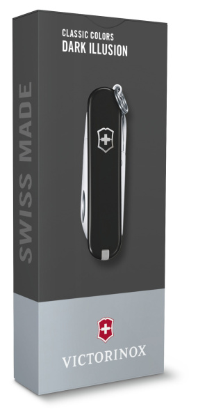 Нож перочинный Victorinox Classic Dark Illusion (0.6223.3G) 58мм 7функц. черный карт.коробка