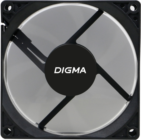 Вентилятор для корпуса Digma DFAN-90 90х90x25 черный 3-pin 4-pin (Molex) 23дБ Ret