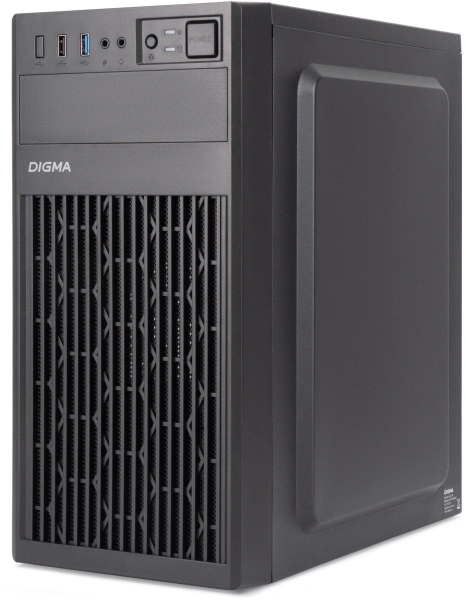 Корпус Digma DCC-MN302 черный без БП mATX 2xUSB2.0 audio