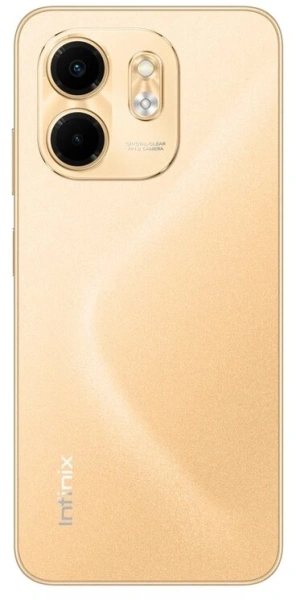 Смартфон Infinix X6532 Smart 9 128Gb 3Gb золотой моноблок 3G 4G 2Sim 6.7" 720x1600 Android 14 13Mpix 802.11 a/b/g/n/ac GPS GSM900/1800 GSM1900 TouchSc Protect FM microSD max2048Gb