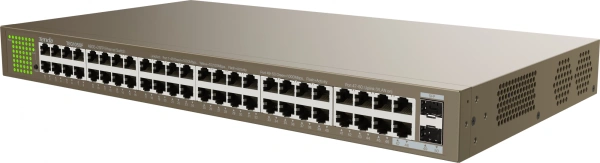 Коммутатор Tenda TEG1050F (L2) 48x1Гбит/с 2SFP неуправляемый