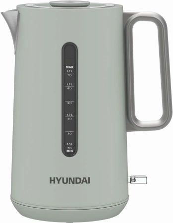 Чайник Hyundai HYK-S9999 1.7л. 2200Вт светло-зеленый/серебристый (металл)