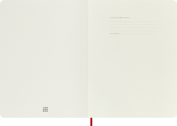 Блокнот Moleskine CLASSIC SOFT QP623F2 XLarge 190х250мм 192стр. нелинованный мягкая обложка красный