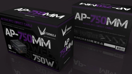 Блок питания Formula ATX 700W AP-750ММ 80 PLUS WHITE (20+4pin) APFC 120mm fan 6xSATA RTL