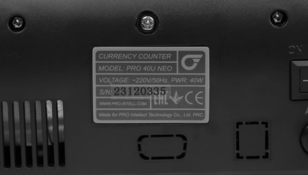 Счетчик банкнот PRO 40U Neo T-01048 мультивалюта