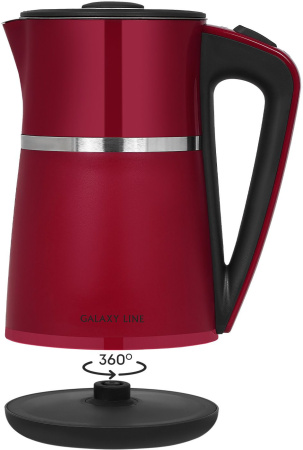 Чайник Galaxy Line GL 0339 1.7л. 2200Вт красный (металл/пластик)