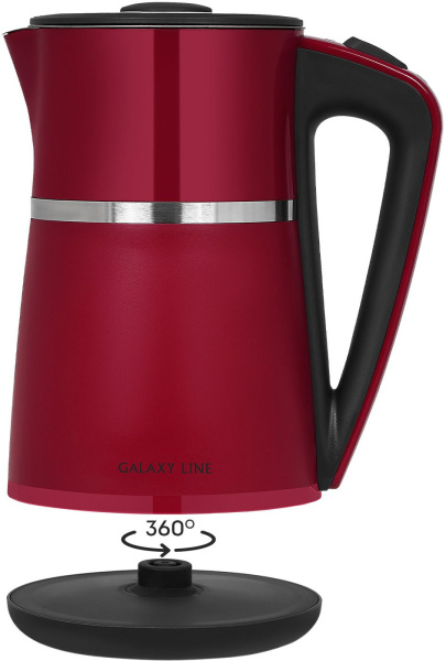 Чайник Galaxy Line GL 0339 1.7л. 2200Вт красный (металл/пластик)