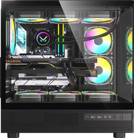 Корпус Formula Crystal Z8 COSMIC черный без БП ATX 6x120mm 1xUSB2.0 1xUSB3.0 1xUSB3.1 audio bott PSU