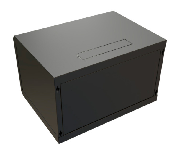 Шкаф коммутационный WRline (WR-TW-0966-SR-RAL9004) настенный 9U 600x600мм пер.дв.металл 2 бок.пан. 60кг черный 500мм 500мм IP20 сталь