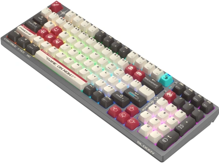 Клавиатура A4Tech Bloody WS98 Pixels Red механическая темно-серый/белый USB беспроводная BT/Radio Multimedia for gamer LED (WS98)