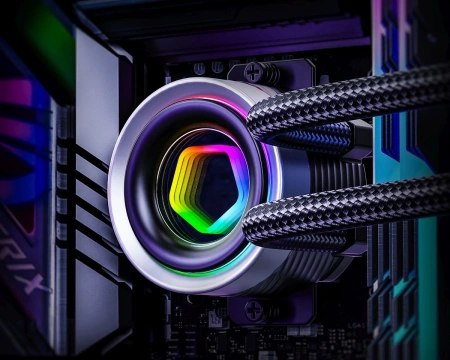 Система водяного охлаждения ID-Cooling FX240 Inf ARGB Soc-AM5/AM4/1200/1700/1851 черный 4-pin 27.2dB Al+Cu 300W Ret