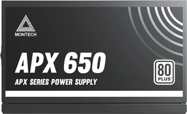 Блок питания Montech ATX 650W APX 650 80 PLUS WHITE (20+4pin) APFC 120mm fan 6xSATA Cab Manag RTL