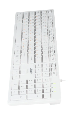 Клавиатура Acer OKW123 белый USB (ZL.KBDEE.00D)