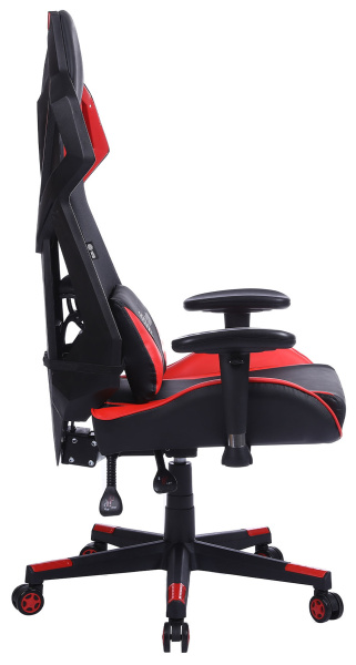 Кресло игровое Cactus CS-CHR-090BLR черный/красный эко.кожа/сетка крестов. нейлон