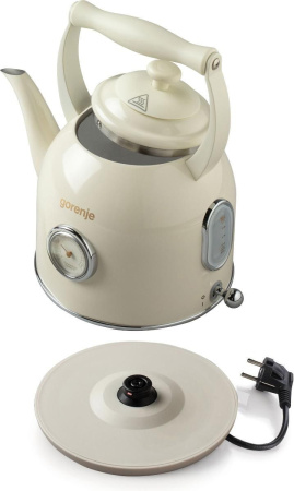 Чайник электрический Gorenje K17CLINGOR 1.7л. 2000Вт бежевый (корпус: металл)