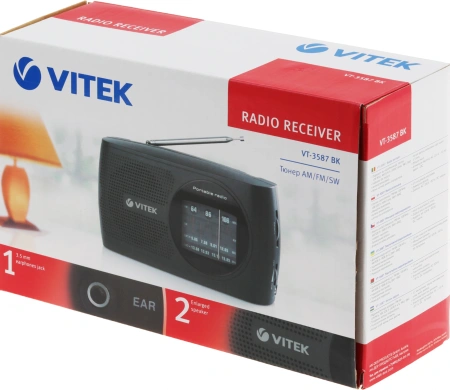 Радиоприемник настольный Vitek VT-3587 черный