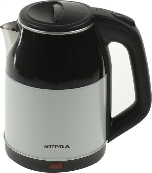 Чайник электрический Supra KES-1843S 1.8л. 1500Вт черный/белый (корпус: нержавеющая сталь)