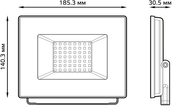 Прожектор уличный Gauss Elementary светодиодный 50Втбелый (613120350)