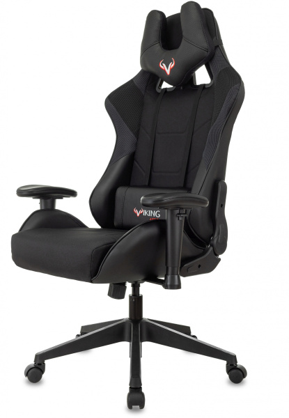 Кресло игровое Zombie VIKING 4 AERO Edition черный текстиль/эко.кожа с подголов. крестов. пластик