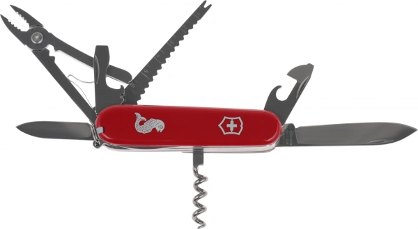 Нож перочинный Victorinox Angler (1.3653.72) 91мм 19функц. красный карт.коробка