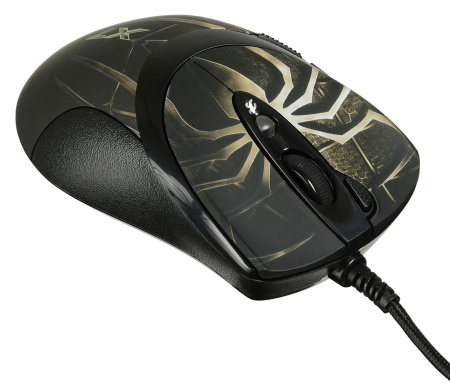 Мышь A4Tech Oscar Editor XL-747H коричневый/рисунок лазерная (3600dpi) USB2.0 (6but)