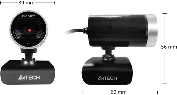 Камера Web A4Tech PK-910P черный 1Mpix (1280x720) USB2.0 с микрофоном
