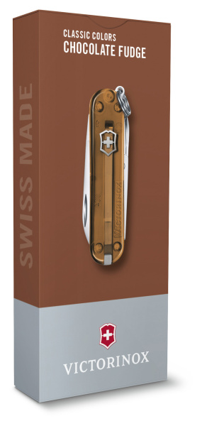 Нож перочинный Victorinox Classic Chocolate Fugde (0.6223.T55G) 58мм 7функц. карт.коробка