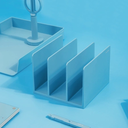 Подставка-ограничитель для книг Deli NS006BLUE Nusign 162x162x122мм синий