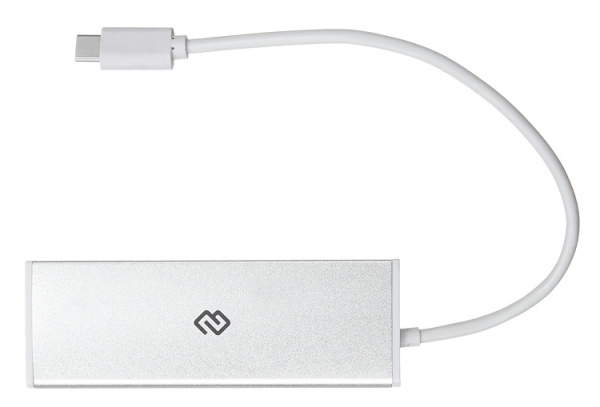 Разветвитель USB-C Digma HUB-4U3.0-UC-S 4порт. серебристый