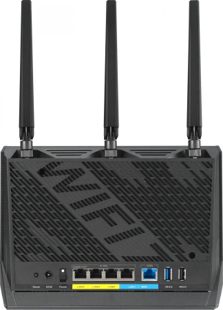 Роутер беспроводной Asus RT-BE86U BE6800 100/1000/2500/10000BASE-T черный