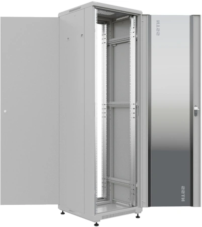 Шкаф коммутационный NTSS Премиум (NTSS-R32U6060GS) напольный 32U 600x600мм пер.дв.стекл металл 900кг серый 510мм 63.2кг 1542мм IP20 сталь