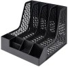 Лоток вертикальный Deli E9849 BLACK E9849 4отд. сборный для бумаг 325x320x275мм черный пластик пластиковый пакет