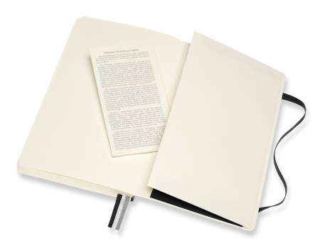 Блокнот Moleskine CLASSIC SOFT EXPENDED QP618EXP Large 130х210мм 400стр. нелинованный мягкая обложка черный