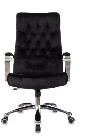 Кресло руководителя Бюрократ T-9928SL Fabric черный Italia Black крестов. металл хром