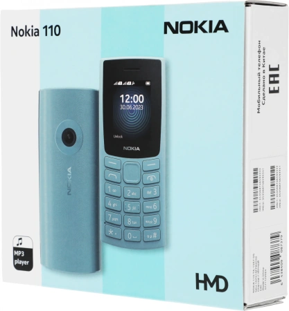 Мобильный телефон Nokia 110 (TA-1567) DS EAC 0.048 черный моноблок 2Sim 1.8" 240x320 Series 30+ 0.3Mpix GSM900/1800 Protect MP3 FM microSD max32Gb