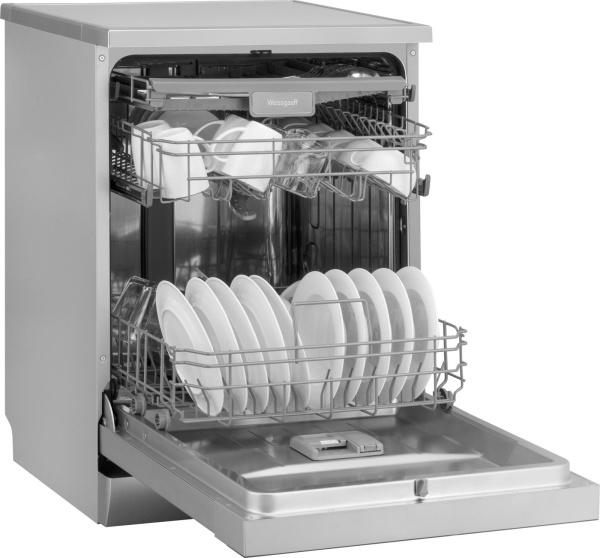 Посудомоечная машина Weissgauff DW 6138 Inverter Touch Inox нержавеющая сталь (полноразмерная) инвертер