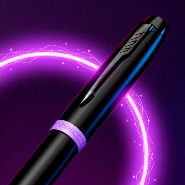 Ручка перьев. Parker IM Vibrant Rings F315 (2172948) Amethyst Purple PVD сталь нержавеющая F подар.кор.