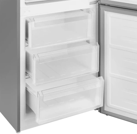 Холодильник Weissgauff WRK 185 Total NoFrost Inverter Inox 2-хкамерн. нержавеющая сталь инвертер