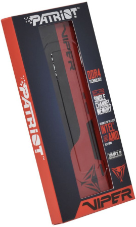 Память DDR4 4Gb 2666MHz Patriot PVE244G266C6 Viper EliteII RTL PC4-21300 CL16 DIMM 288-pin 1.2В с радиатором Ret
