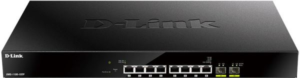 Коммутатор D-Link DMS-1100-10TP/A1A (L2) 8x1Гбит/с 2SFP+ 8PoE+ 240W настраиваемый