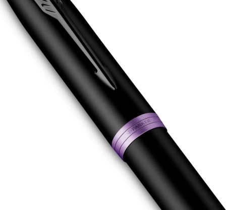 Ручка перьев. Parker IM Vibrant Rings F315 (2172948) Amethyst Purple PVD сталь нержавеющая F подар.кор.