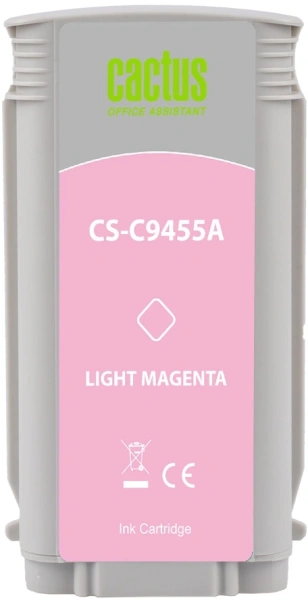 Картридж струйный Cactus CS-C9455A №70 светло-пурпурный (130мл) для HP DJ Z3100