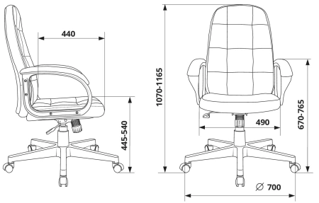 Кресло руководителя Бюрократ CH 002 Fabric черный 3C11 крестов. пластик