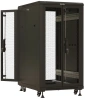 Шкаф серверный Hyperline (TTBR-2266-DD-RAL9004) напольный 22U 600x600мм пер.дв.перфор. задн.дв.перфор. 2 бок.пан. 1000кг черный 510мм 1166мм IP20 сталь